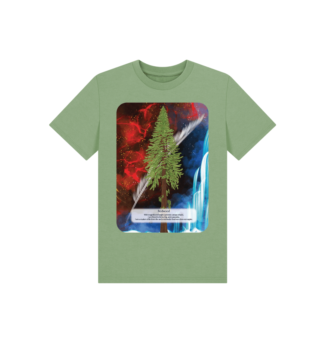 Sage Printed Kids T-Shirt Front