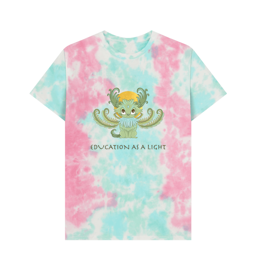 Pastel Tie Dye Printed Premium T-Shirt Front